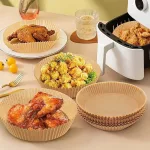 100db Air Fryer , sütőpapír, meleglevegős fritőzhöz, sütéshez