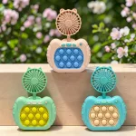 Interaktív POP IT konzol ventilátorral, elemes stresszoldó ügyességi, memória játék