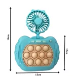 Interaktív POP IT konzol ventilátorral, elemes stresszoldó ügyességi, memória játék