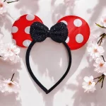 Világító LED Minnie egér fül, fejpánt 