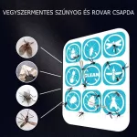 Akkumulátoros szúnyog- és rovarfogó LED csapda cserélhető ragasztólapokkal