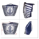 Nagyméretű, csíkos és mintás strandtáska 50cm 