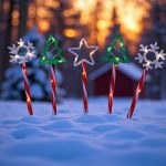 Világító karácsonyi díszek, napelemes kerti dekoráció