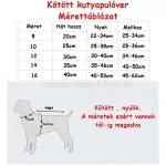 Meleg, kötött kutyapulóver , kutyaruha , többféle színben