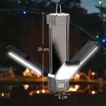 Többfunkciós összecsukható LED+COB kemping és munkalámpa,  Powerbank újratölthető akkumulátorral