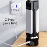 Többfunkciós összecsukható LED+COB kemping és munkalámpa,  Powerbank újratölthető akkumulátorral