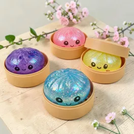 Glitteres Squishy Dumpling stresszoldó játék