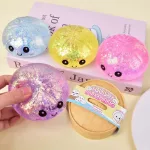 Glitteres Squishy Dumpling stresszoldó játék