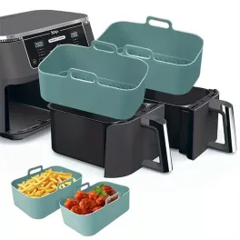   Szögletes, téglalap szilikon sütőedény, Air Fryer sütőforma, meleg levegős fritőz