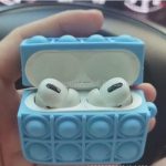 AirPods 1 2 , vezeték nélküli bluetooth  fülhallgató tok , Push Pop it  Bubble Fidget + kulcstartó 