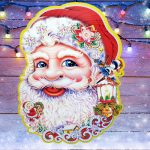 Térhatású Mikulás képek ajtóra, ablakra, falra 