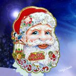 Térhatású Mikulás képek ajtóra, ablakra, falra 