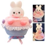 Plüss csokor nyuszi 2in1 hercegnő, torta