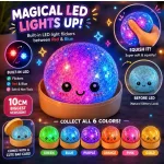 Metálos Glitteres világító Squishy Dumpling stresszoldó játék nagy