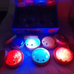 Metálos Glitteres világító Squishy Dumpling stresszoldó játék nagy