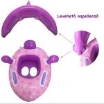 Felfújható beülős, baba, gyerek úszógumi , levehető napfénytetővel 