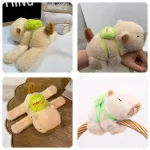 Hátizsákos Capybara plüss, csuklóra tehető 