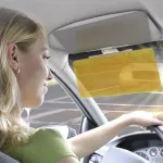 HD Vision autós látássegítő napellenző és fényszűrő nappali/éjszakai vezetéshez