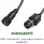 Kültéri csillámos égősor, villanykörte formájú dekorációs fényfüzér, sorolható, 5m