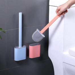 Cseppmentes szilikon wc kefe tartóval