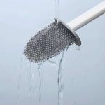 Cseppmentes szilikon wc kefe tartóval