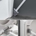 Cseppmentes szilikon wc kefe tartóval