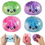 Gyúrmázható Glitteres lassan visszaalakuló Squishy Dumpling stresszoldó játék nagy