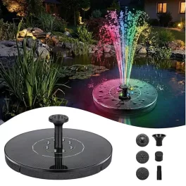 Napelemes szökőkút LED világítással 19 cm