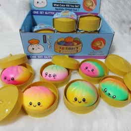 Squishy Dumpling stresszoldó játék egyszínű nagy szivárványos