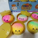 Squishy Dumpling stresszoldó játék egyszínű nagy szivárványos