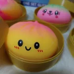 Squishy Dumpling stresszoldó játék egyszínű nagy szivárványos