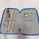 3 részes, töltött tolltartó, 3D mintával, többféle 