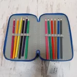3 részes, töltött tolltartó, 3D mintával, többféle 