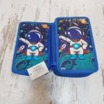 3 részes, töltött tolltartó, 3D mintával, többféle 