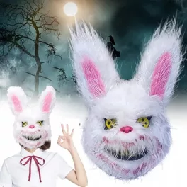   Vérnyúl, véres nyúl, gyilkos nyúl maszk, álarc Halloween 