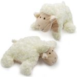 Tépőzáras, plüss bárány párna 38x30cm