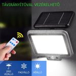Szuper erős fényű kültéri, mozgásérzékelős, távirányítós LED lámpa, 294cob