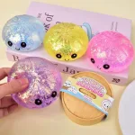 Glitteres nagy Squishy Dumpling stresszoldó játék