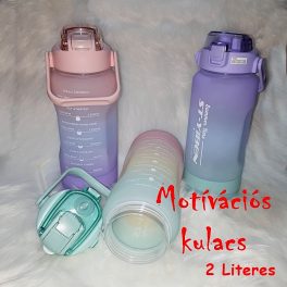 Színátmenetes motivációs kulacs, ivó palack 2 literes 