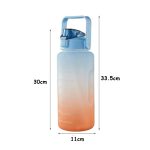 Színátmenetes motivációs kulacs, ivó palack 2 literes 