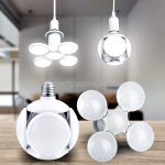 Összecsukható, labda formájú E27 UFO LED izzó - 60W