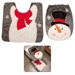 Karácsonyi fürdőszoba szett , szőnyeg , wc  üléshuzat 2 részes