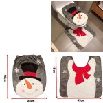 Karácsonyi fürdőszoba szett , szőnyeg , wc  üléshuzat 2 részes