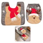 Karácsonyi fürdőszoba szett , szőnyeg , wc  üléshuzat 2 részes