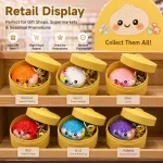 Dumpling gőzgombóc squishy glitteres kulcstartó táskadísz 