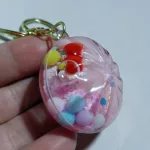 Dumpling gőzgombóc squishy glitteres kulcstartó táskadísz 