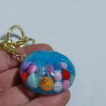 Dumpling gőzgombóc squishy glitteres kulcstartó táskadísz 
