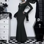 Morticia Addams jelmez parókával