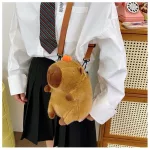 Capybara plüss hátizsák , válltáska , crossbody 