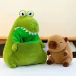 Plüss capybara krokodil dinoszaurusz szájában 